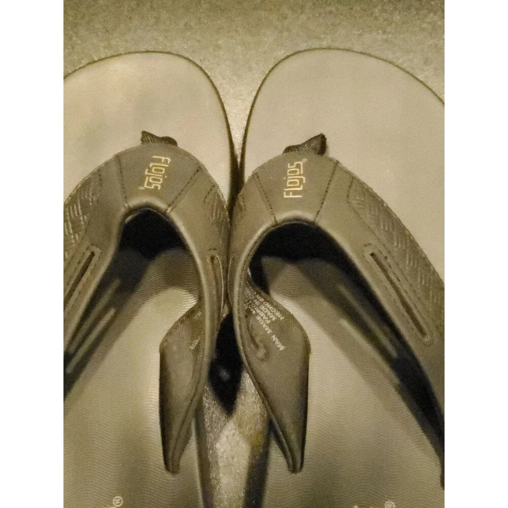 Flojos Black Men's Thong Sandals with Logo
